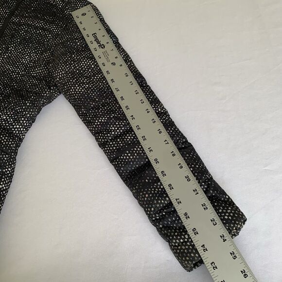 North Face Puffer Coat Transit II Women S Black Spot Speckle 550 Goose Down Hood - Picture 11 of 16